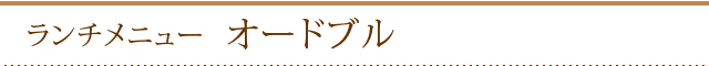 ランチメニュー　オードブル